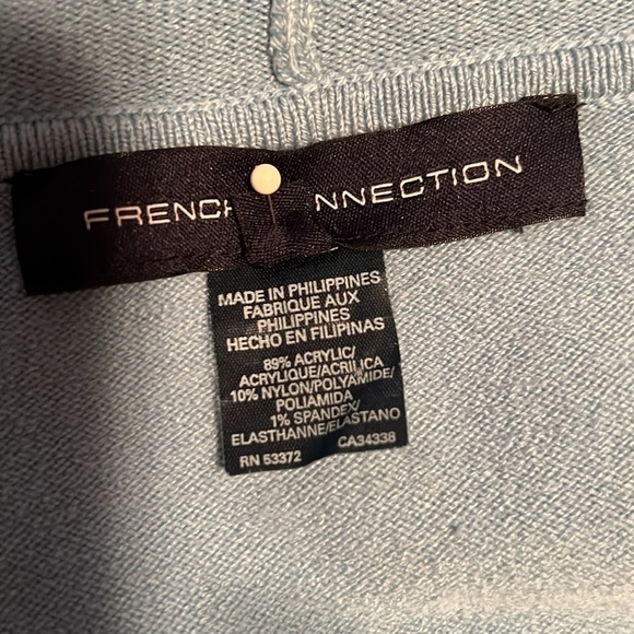 French connection aqua sweater with a hood. Size L - Picture 9 of 9
